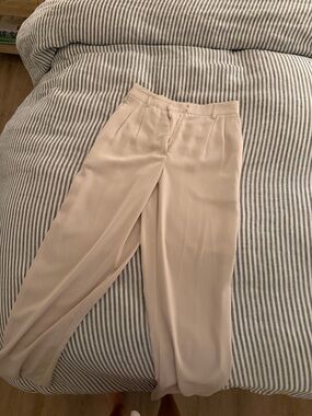 Z Supply Soft Beige High-Rise Pleated Trousers